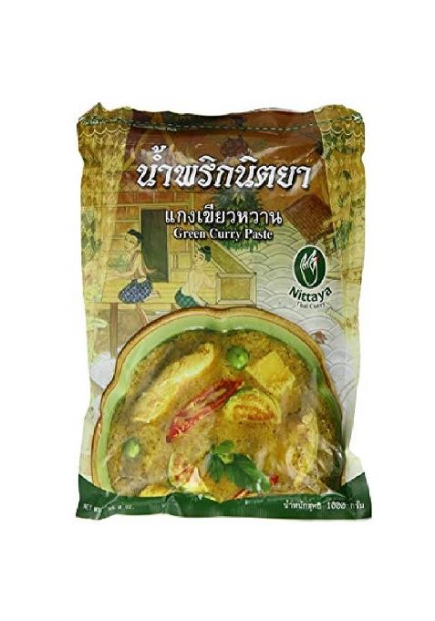 Nittaya Curry Paste Green Pack Of 1X 1Kg Bag