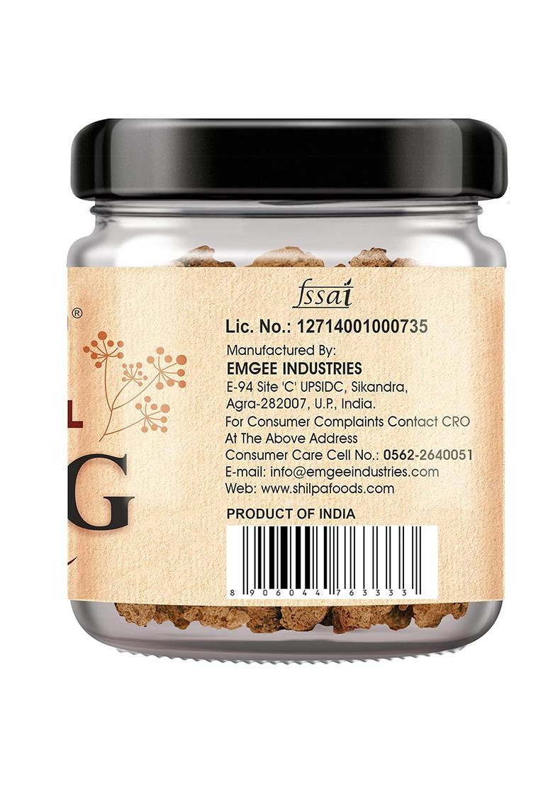 Shilpa Natural Hing Spice | Pure Raw Asafoetida Glass Jar 100% Natural, No Mixing, Non-Gmo Strong Aromatic Seasoning For Cooking (50Gram)