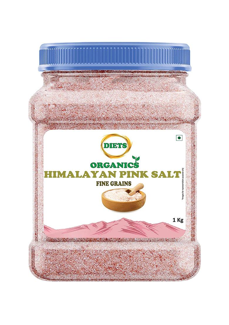 Diets Organics Himalayan Pink Salt,Fine Grains Salt,Mineral Salt For Regular Cooking-1Kg