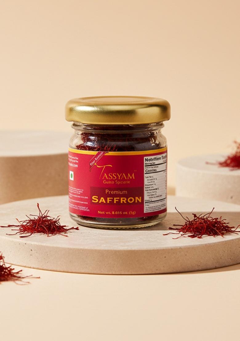 Tassyam A Grade Saffron Strands 1G | Premium Kesar