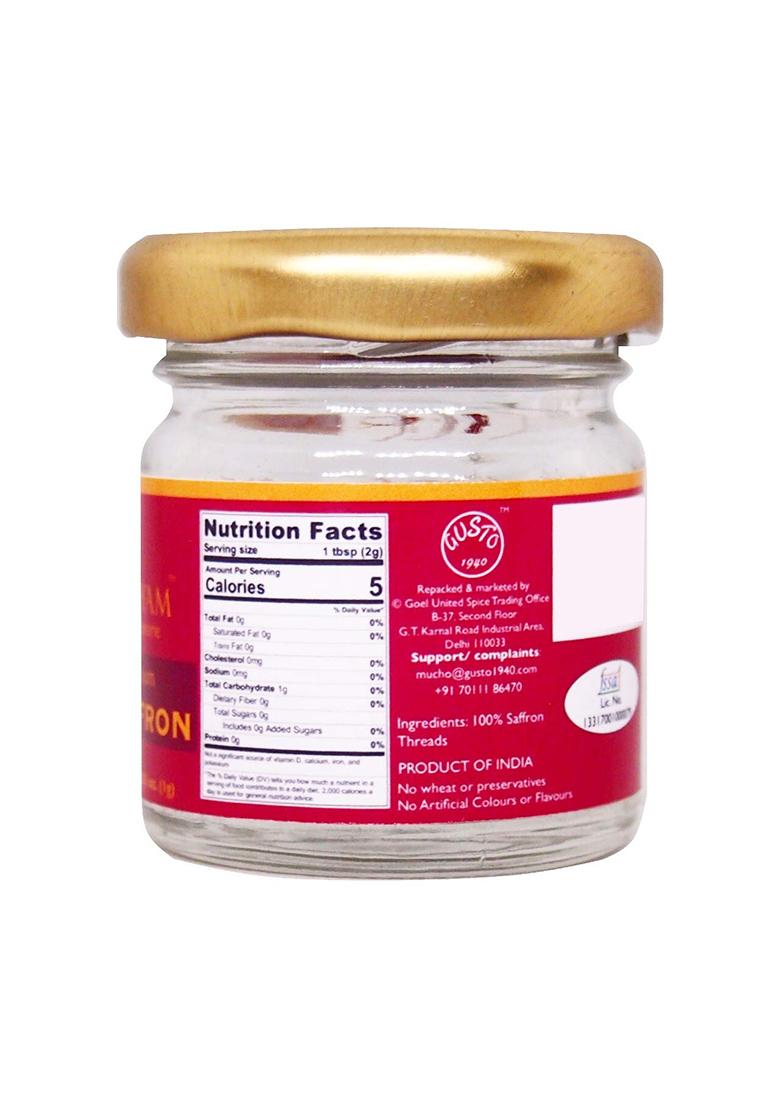 Tassyam A Grade Saffron Strands 1G | Premium Kesar
