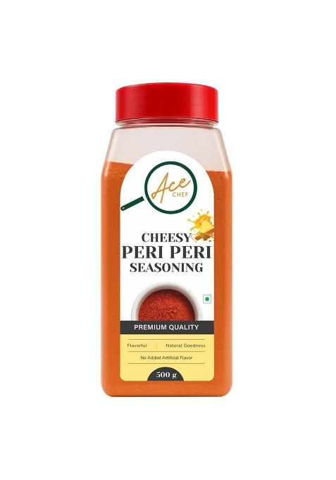 Acechef Ace Chef Cheesy Peri Seasoning 500G | Spicy & Snack Masala Tangy Hot Flavour Blend For Fries, Popcorn, Nachos More No Added Artificial