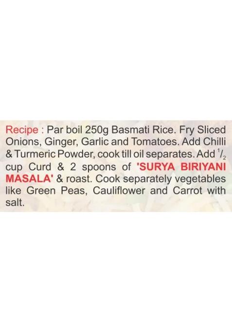 Surya Hf, 50Gm Biryani Pulav Masala