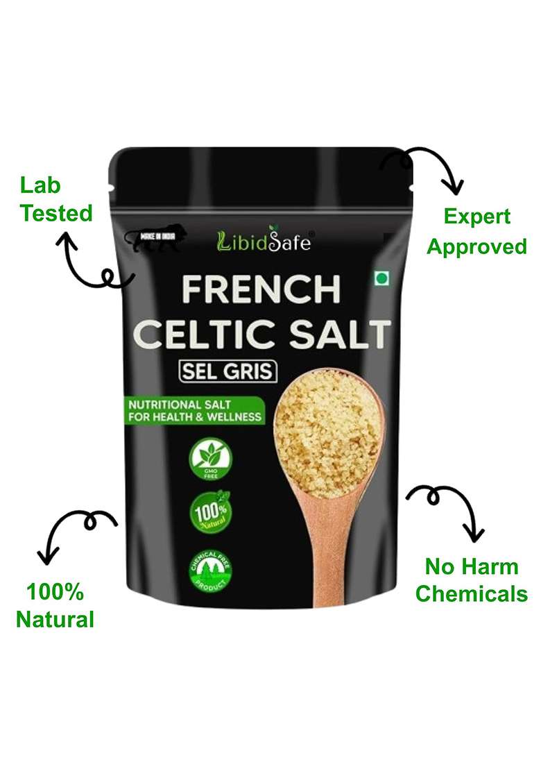 Libidsafe Orignal French Celtic Sea Salt - Pure Organic Goodness Of Nature (420Gm) (920Gm) - Indya
