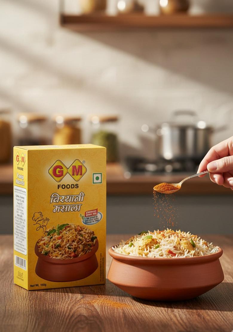 Gm Foods Biryani Masala 100G (Pack Of 2)| Complete Spice Mix For Aromatic & Flavorful | No Need Extra Salt Or Spices Ready To Use Indian Veg Powder