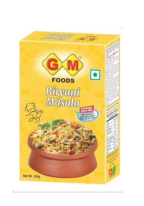 Gm Foods Biryani Masala 100G (Pack Of 2)| Complete Spice Mix For Aromatic & Flavorful | No Need Extra Salt Or Spices Ready To Use Indian Veg Powder