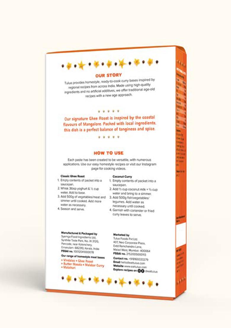 Tulua Ghee Roast + Malaikari Ready To Cook Gravy | Cooking Paste 1 Pack Serves 4-6 No Preservatives 2X160Gms