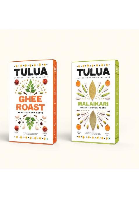 Tulua Ghee Roast + Malaikari Ready To Cook Gravy | Cooking Paste 1 Pack Serves 4-6 No Preservatives 2X160Gms