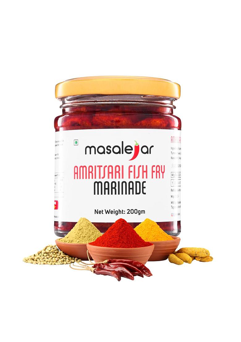 Masalejar Amritsari Fish Fry Marinade 200G, Ready To Cook Spice Mix For Masala, Curry Mutton, Tandoori Masala & Chicken Marinade, No Cholesterol, Trans Fat, Added Colours