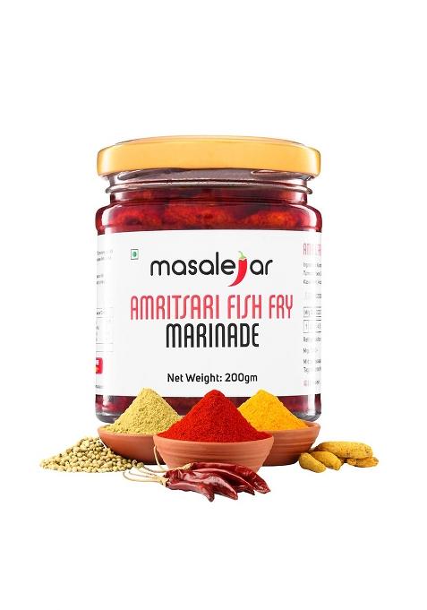 Masalejar Amritsari Fish Fry Marinade 200G, Ready To Cook Spice Mix For Masala, Curry Mutton, Tandoori Masala & Chicken Marinade, No Cholesterol, Trans Fat, Added Colours