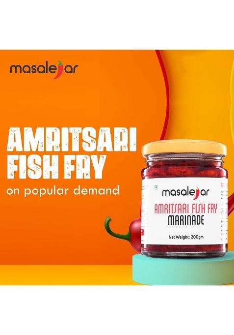 Masalejar Amritsari Fish Fry Marinade 200G, Ready To Cook Spice Mix For Masala, Curry Mutton, Tandoori Masala & Chicken Marinade, No Cholesterol, Trans Fat, Added Colours