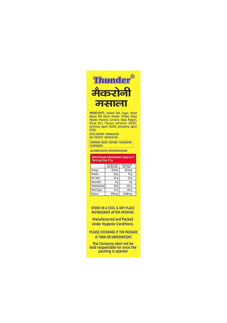 Thunder Macaroni Masala 48G | Perfect Spice Mix For Tasty & Pasta Dishes Pack Of 10 Quick Meals - Indya