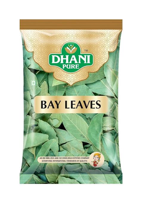 Dhani Pure Bay Leaves (Tejpatta) Whole | 100% Natural Aromatic Spice For Curries, Biryani, Soups & Seasoning 25G Pack