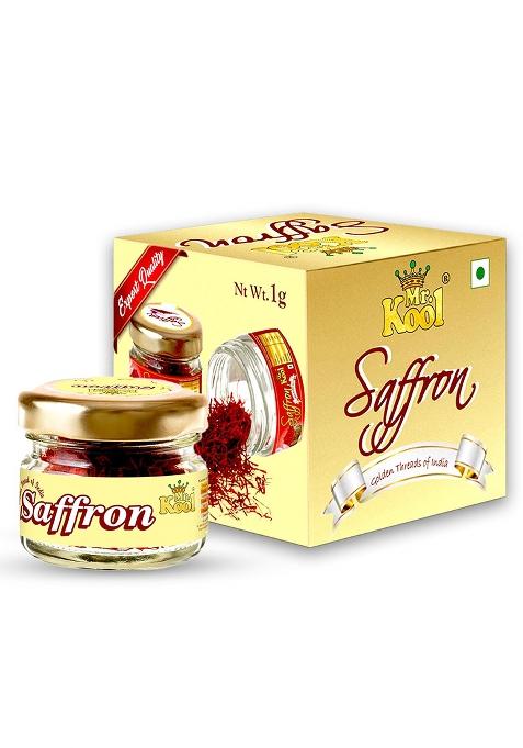 Mr. Kool Kashmiri Saffron | 100% Pure & Natural Kesar Certified A++ Grade Handpicked Lacha For Biryani, Desserts, Skin Care Wellness Authentic - 1Gm 10Pack