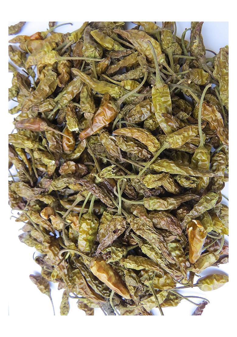 A D Food & Herbs Organic Dried Green Chilli Pure And Natural Spice Masala (50 Gms)