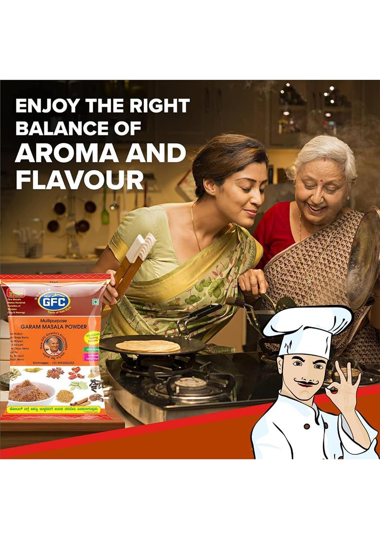 Gfc Garam Masala Powder With Recipe Book | Whole For Rich And Aromatic Flavourful Cooking Multipurpose Curry (Pack Of 2)