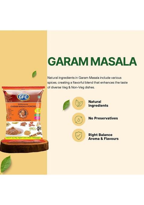 Gfc Garam Masala Powder With Recipe Book | Whole For Rich And Aromatic Flavourful Cooking Multipurpose Curry (Pack Of 2)