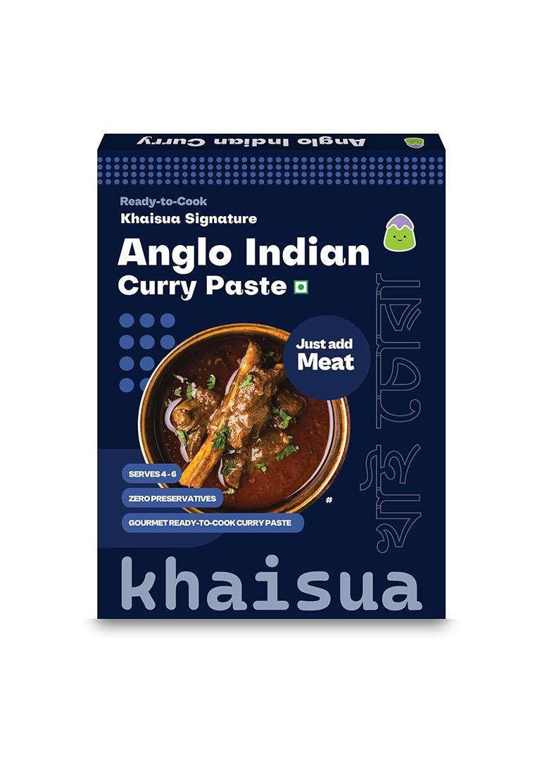 Khaisua Anglo Indian Curry Paste For Spicy Meat Curries | Instant Masala Gravy Mix Ready To Cook Made With Authentic Spices In 15 Min No Preservatives Serves 4-6 Traditional Recipe 250 G
