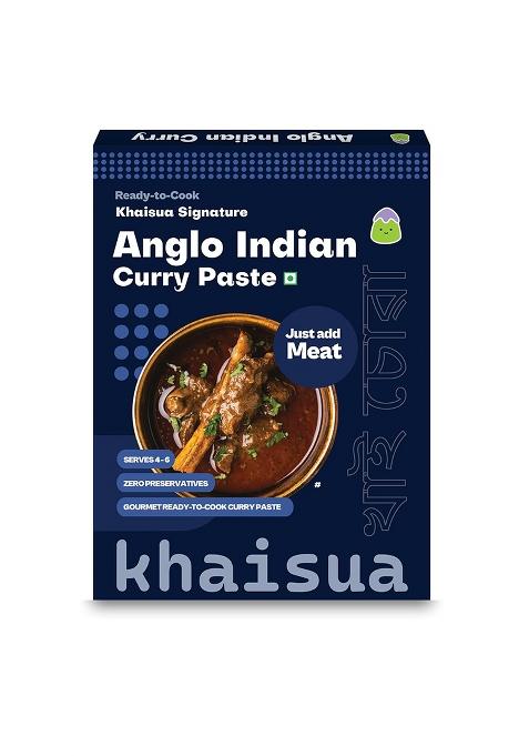 Khaisua Anglo Indian Curry Paste For Spicy Meat Curries | Instant Masala Gravy Mix Ready To Cook Made With Authentic Spices In 15 Min No Preservatives Serves 4-6 Traditional Recipe 250 G