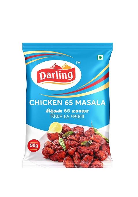 Darling Chicken 65 Masala 500G (Pack Of 10, Each 50Gm)| No Added Preservatives | Authentic, Aromatic And Flavour For Cooking