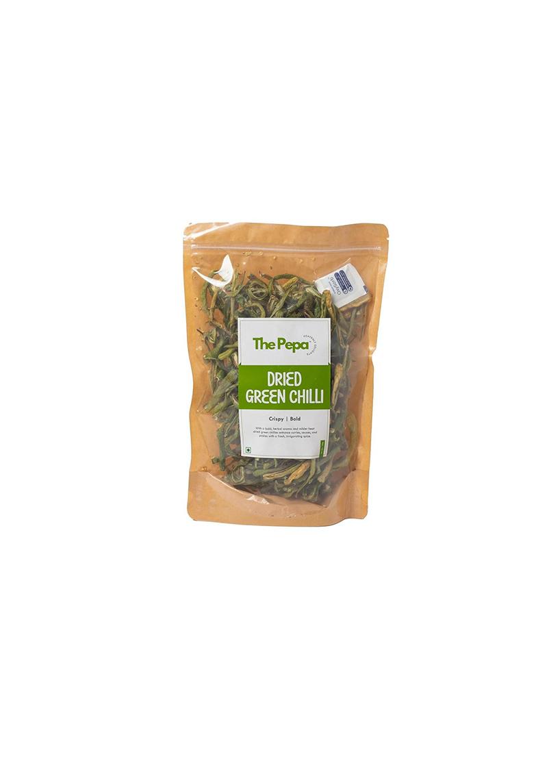 The Pepa Dehydrated Green Chilli | Dried Chillies Helps In Weight Management Natural & Hygienically Processed Nutritious Flavorful Easy To Store Long Shelf Life Perfect For Cooking, Seasoning Garnishing, Machine Processed, No Additives