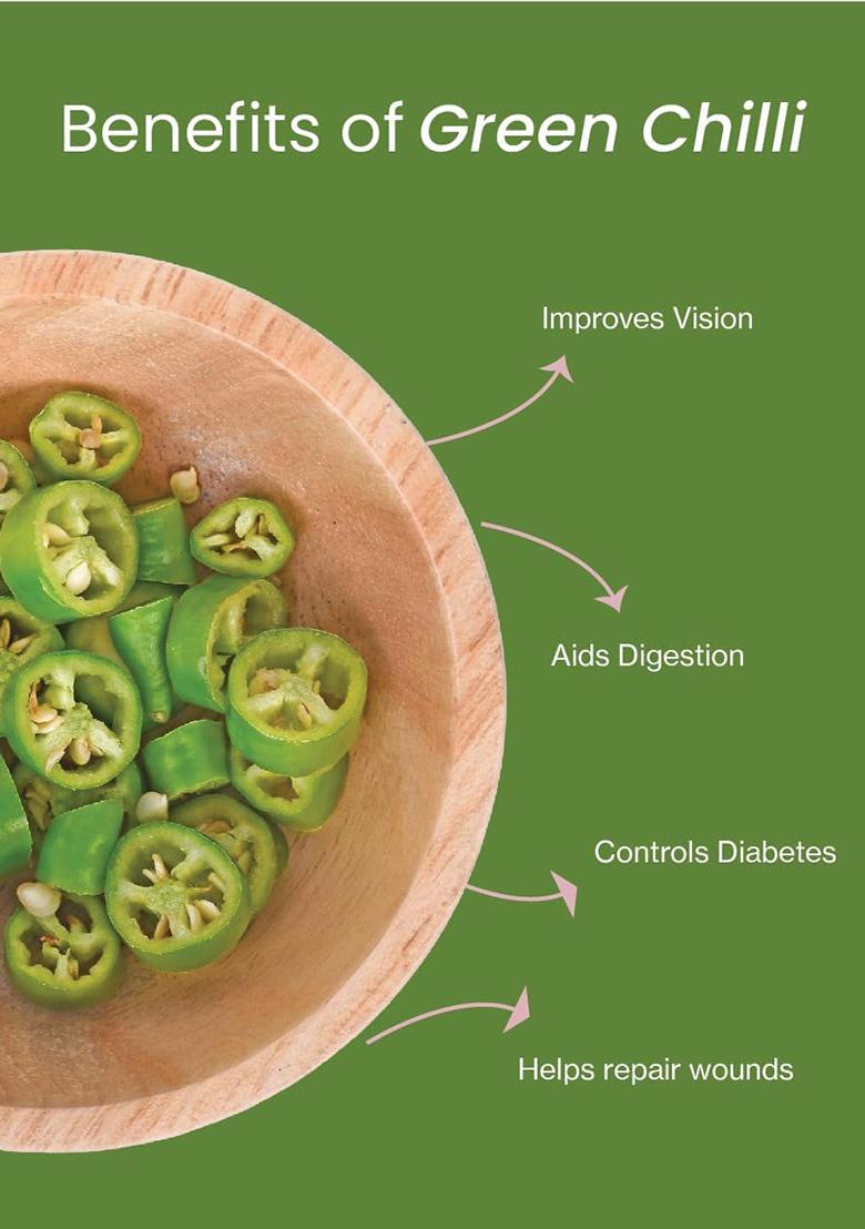 The Pepa Dehydrated Green Chilli | Dried Chillies Helps In Weight Management Natural & Hygienically Processed Nutritious Flavorful Easy To Store Long Shelf Life Perfect For Cooking, Seasoning Garnishing, Machine Processed, No Additives