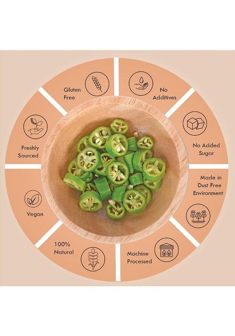 The Pepa Dehydrated Green Chilli | Dried Chillies Helps In Weight Management Natural & Hygienically Processed Nutritious Flavorful Easy To Store Long Shelf Life Perfect For Cooking, Seasoning Garnishing, Machine Processed, No Additives
