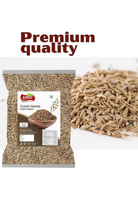 Bokf Cumin Seeds | Jeera Whole 100% Pure & Natural Spice Strong Aroma Taste For Cooking, Tadka Masala 250G Pack Desi