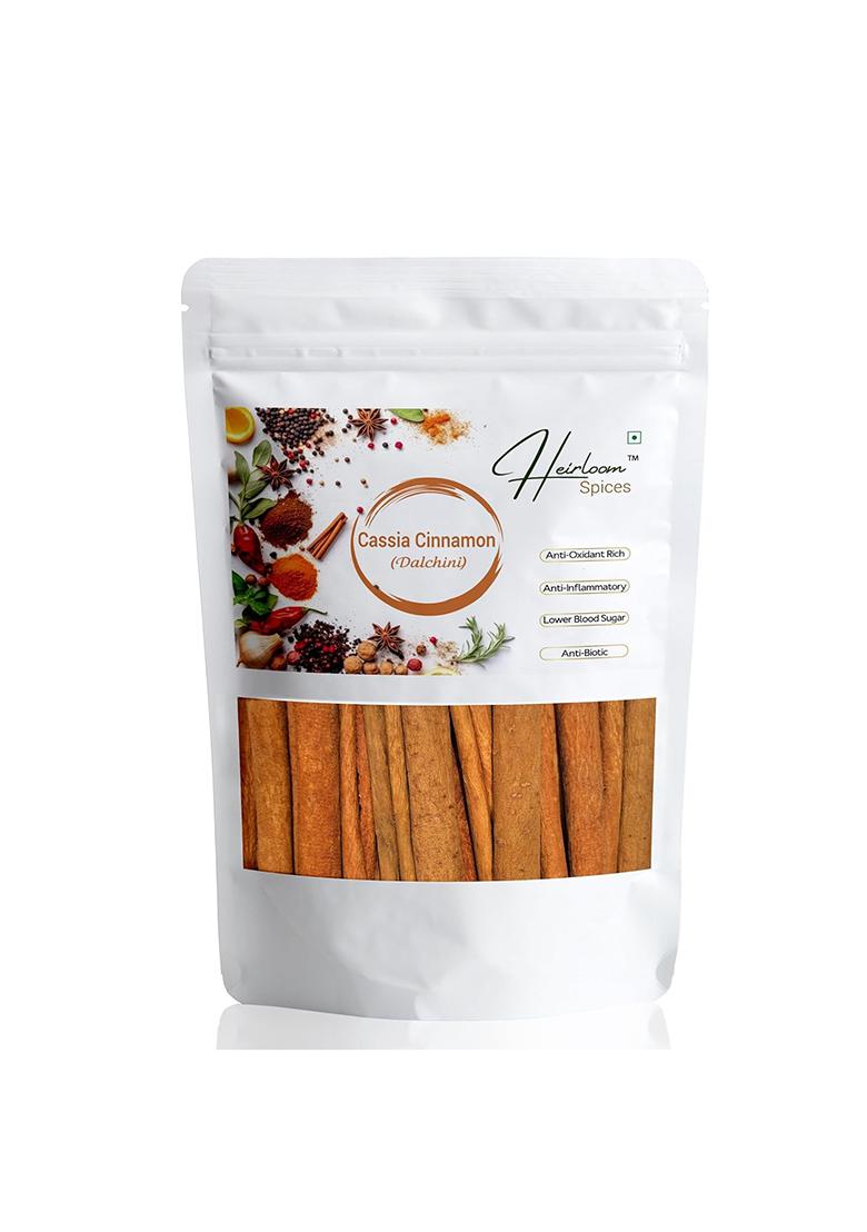 Heirloom Spices Spices- 50 Grams Whole Natural Cassia Cinnamon From Vietnam | Pesticide Free, No Added Colours Premium Dalchini Healthy Life Choice