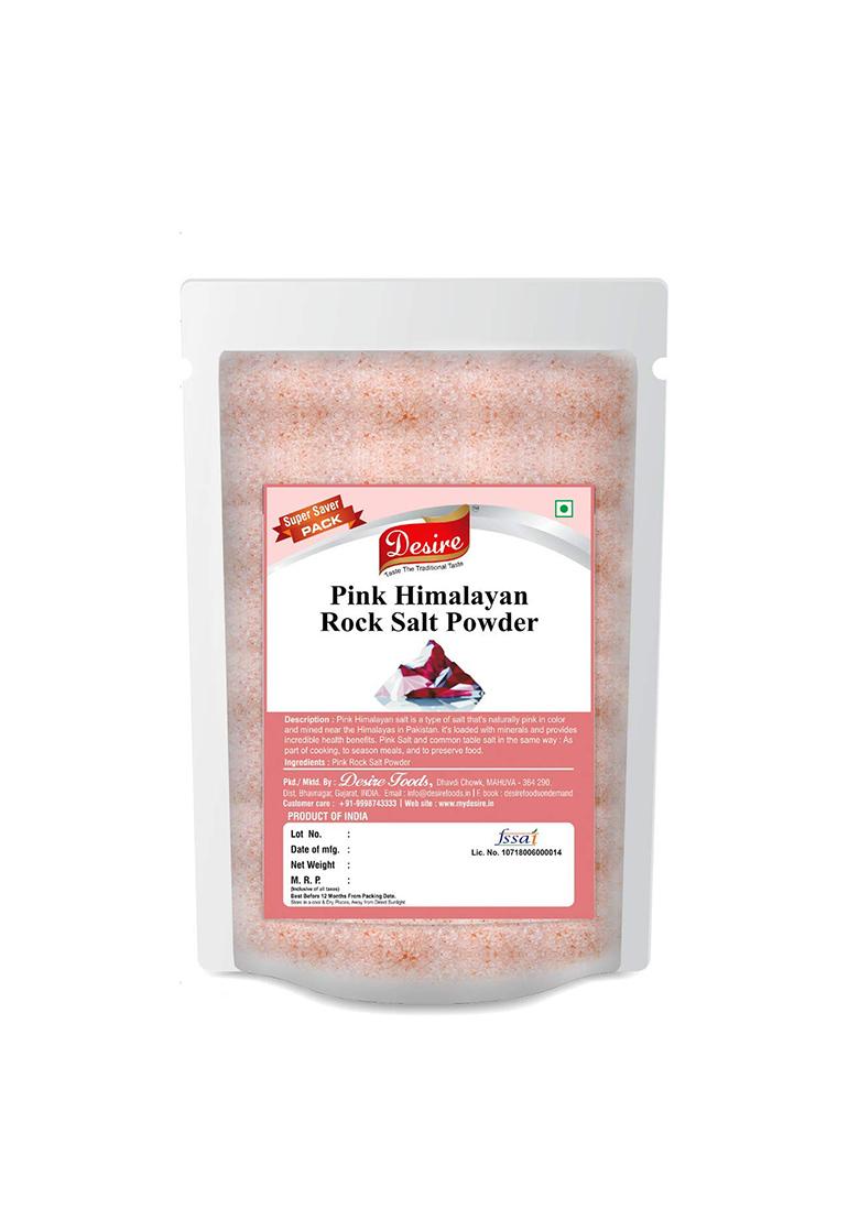 Desire Pink Himalayan Rock Salt Powder 1 Kg | In Fresh Mineral Rich Low Sodium Flavorful Vegan Food