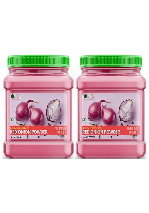 Bliss Of Earth Natural Red Onion Powder, Dehydrated, Good For Cooking & Hair Growth Pack 2X500Gm