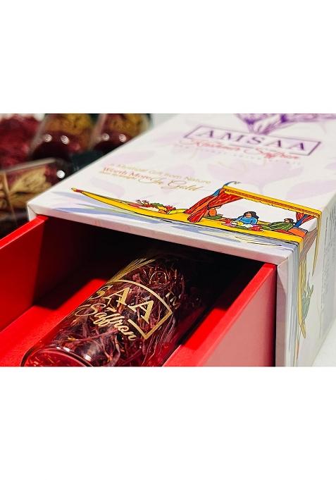 Amsaa Kashmir Saffron, Grade-1 Mogra, Whole Red Threads, 100% Pure And Authentic, Organic Glass Vial, Sourced From Pampore, (2 Gram)