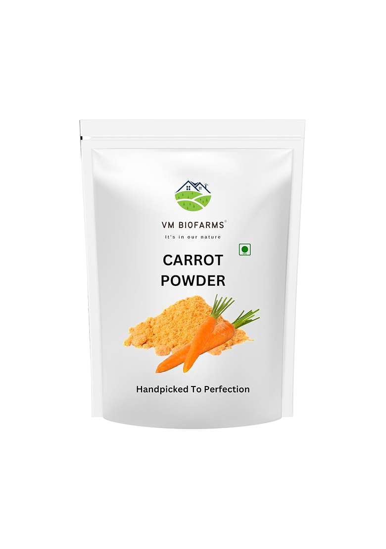 Vm Biofarms Carrot Powder, 100 Grams Each Pack Of 1- Pure & Natural Powder For Smoothies, - Indya