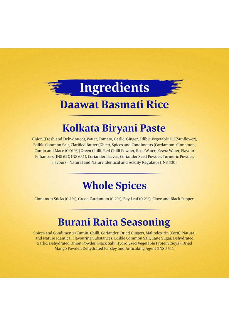 Daawat Biryani Kit Hyderabadi & Kolkata (Pack Of 2)| Ready In 30 Min - Indya