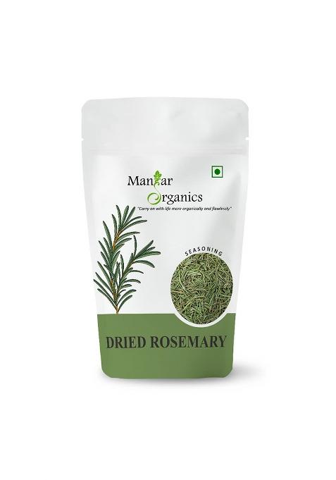 Manhar Organics Dried Rosemary Leaves 1Kg - Dry | Useful For Hair Growth, Herbal Tea, And Cooking Natural Salvia Rosmarinus No Additives (Pack Of 2, 500Gm X2)