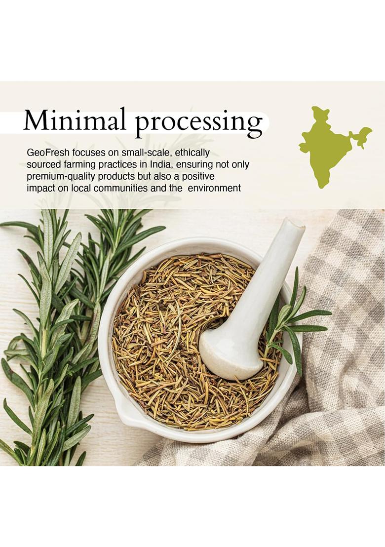 Geo-Fresh Organic Driedrosemary,25G|Seasoning|For Cooking,Tea|Rich In Anti-Oxidants|Support Hair Growth|No Artifical Colour & Preservatives|100% Organic,Non-Gmo,Usda Certified,Jaivik Bharat Certified