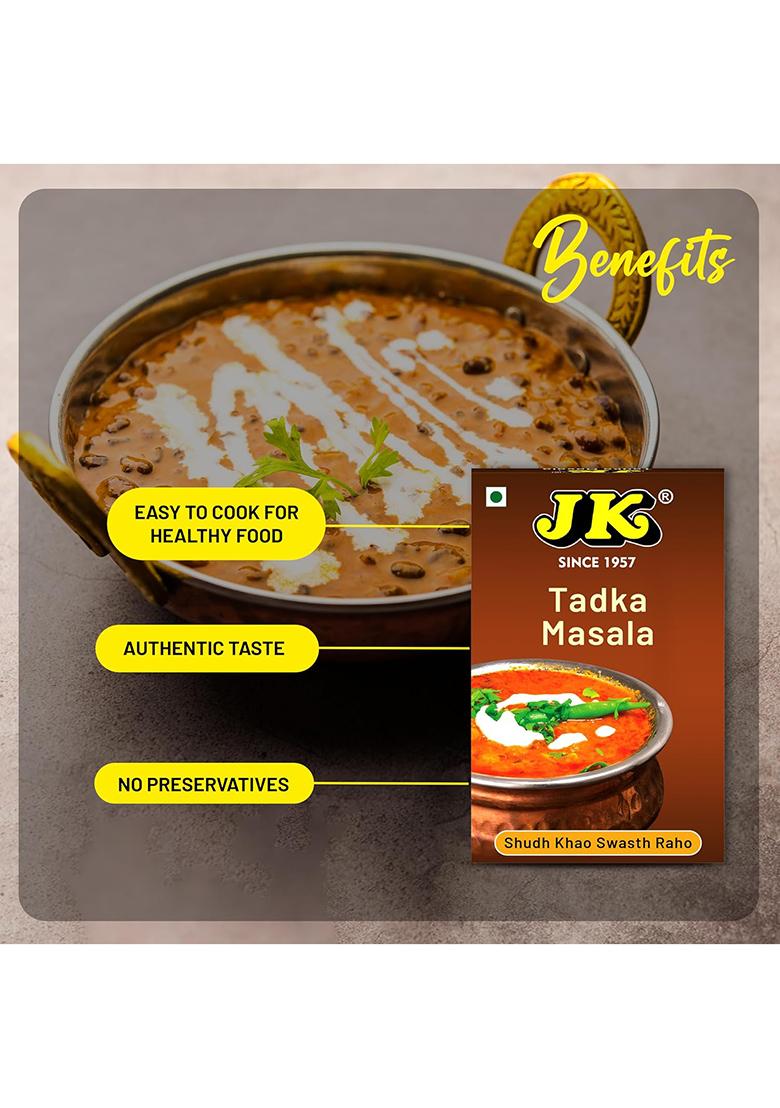 Jk Tadka Masala Powder/Blended Spices/For Delicious & Flavourful Cooking/No Artificial Flavour Added (100G Box Pack Of 3)