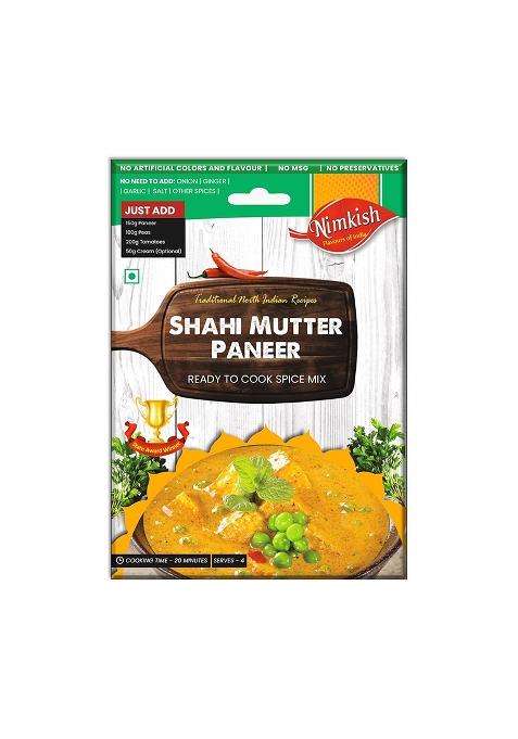 Nimkish Shahi Mutter Paneer Masala 60G (Pack Of 2, 30G Each), Ready To Cook Spice Mix, Complete Premix
