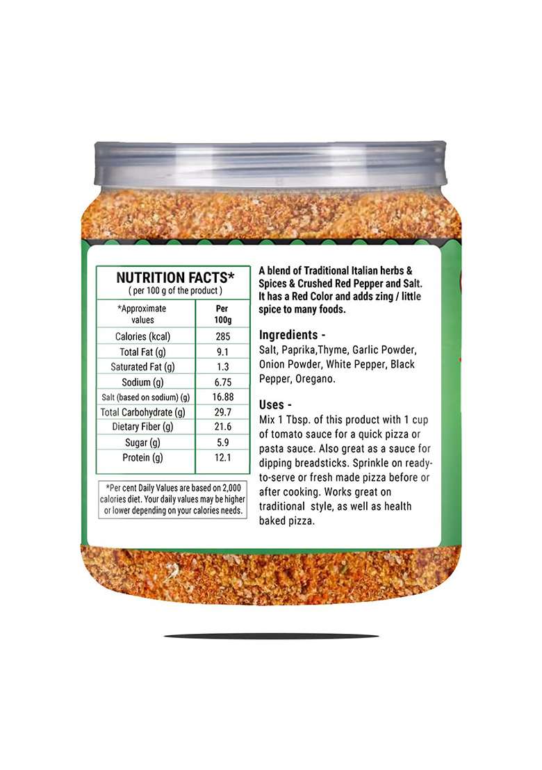 Brew Lab Spicy Oregano Seasoning | Perfect For Pizza, Pasta, Spaghetti Etc (250 G) - Indya