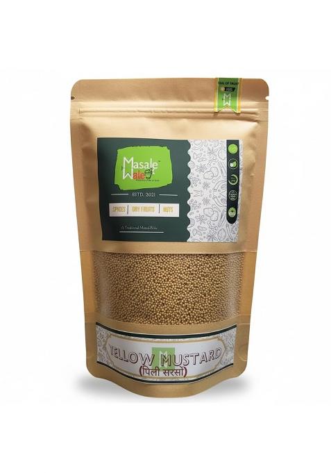 Themasalewale The Masalewale'S Yellow Mustard Seeds(Pili Sarson) | Sarson Natural Colour Sortex Clean Without Polish For Pickle And Oil Exctraction (400, Grams)