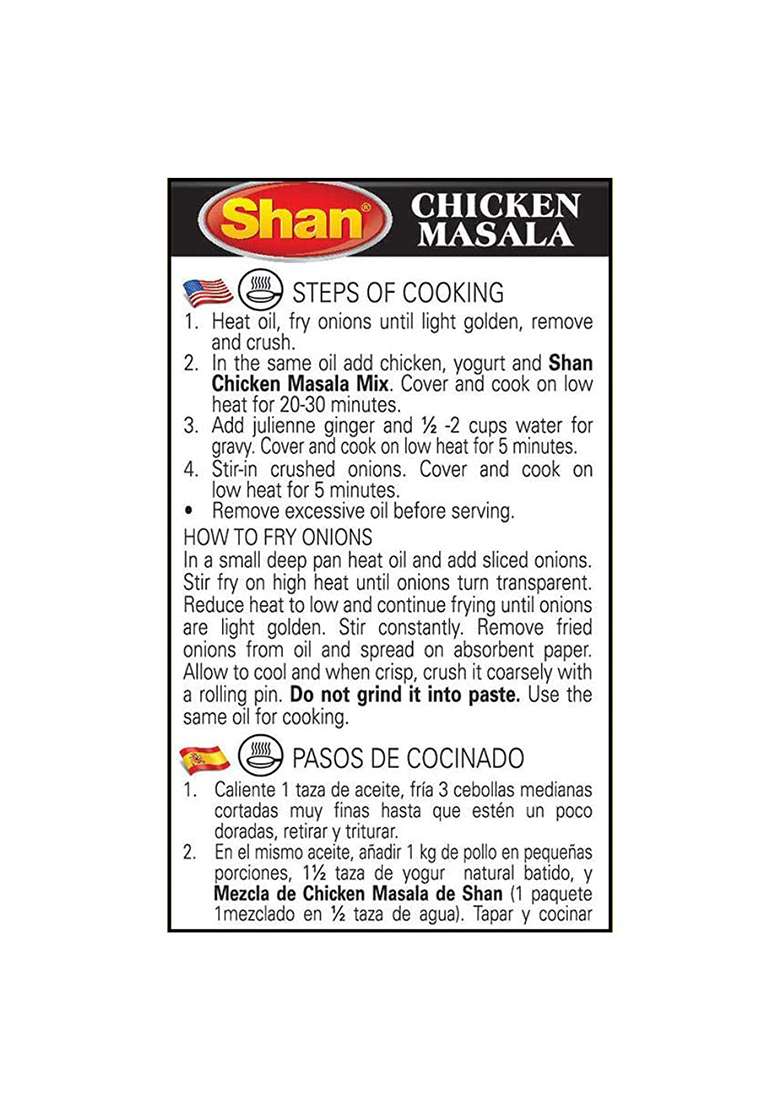 Shan Shans Chicken Masala,1.76 Oz,50 G,8 Pack - Indya