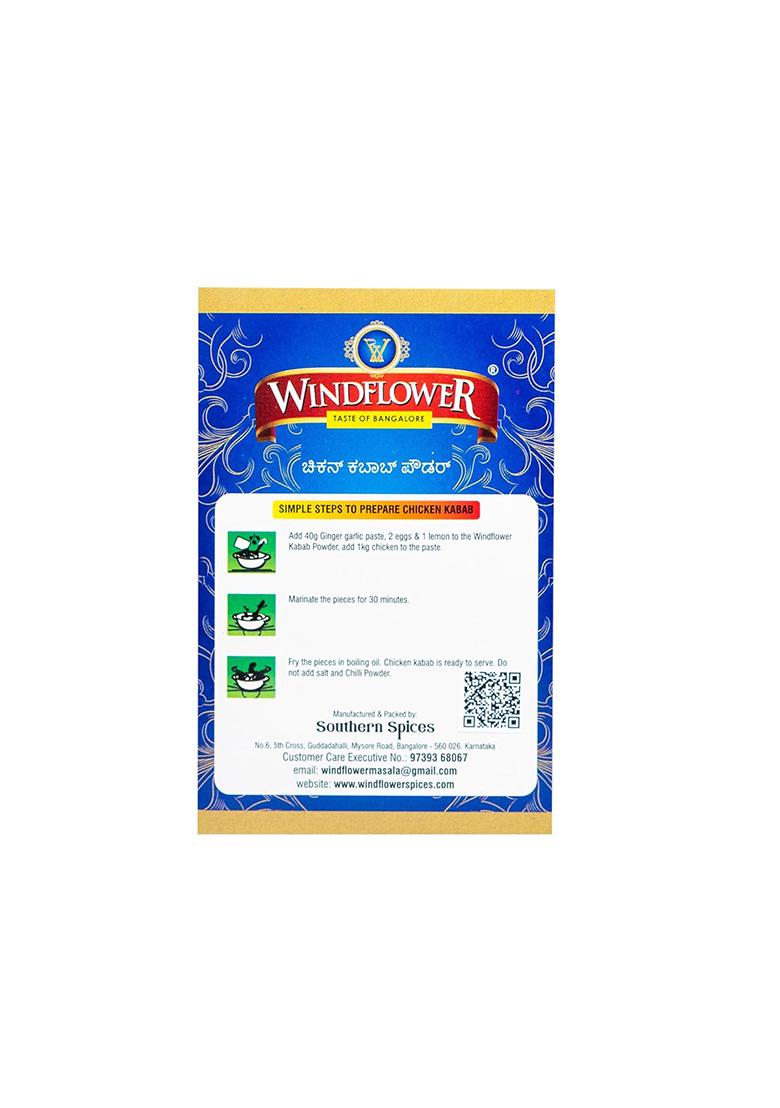 Windflower Chicken Kabab Masala Powder | 100G X 3 Pack Instant Ready Mix For Juicy, Spicy Kababs Easy To Cook