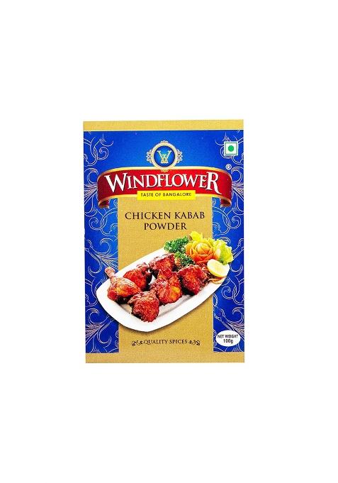 Windflower Chicken Kabab Masala Powder | 100G X 3 Pack Instant Ready Mix For Juicy, Spicy Kababs Easy To Cook