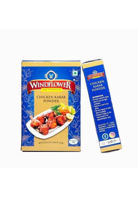 Windflower Chicken Kabab Masala Powder | 100G X 3 Pack Instant Ready Mix For Juicy, Spicy Kababs Easy To Cook