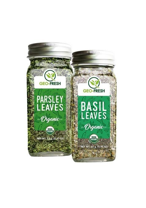 Geo-Fresh Organic Combo (Parsley 12G + Basil 20G) - Usda Certified