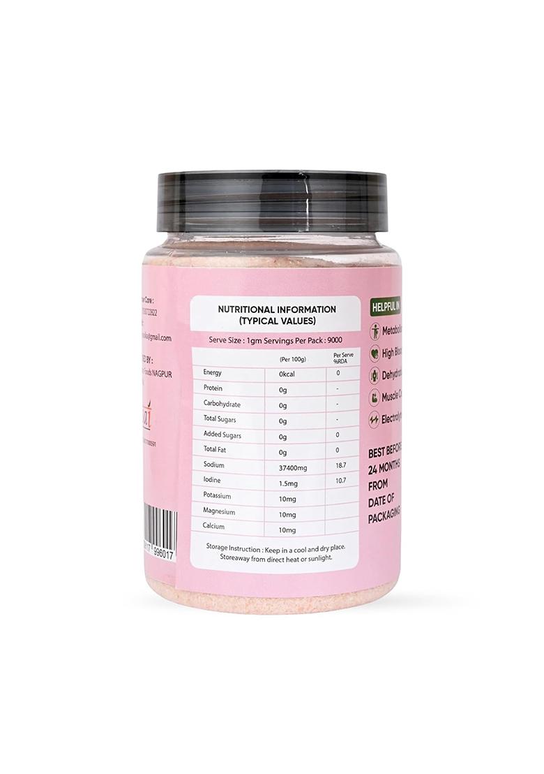 Rasika Overseas Organic Pink Rock Salt 900G Jar | 100% Natural, Unrefined & Mineral-Rich Himalayan Sendha Namak For Cooking, Seasoning Detox Keto Vegan Friendly