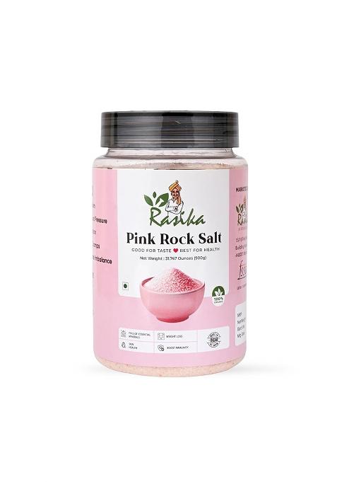 Rasika Overseas Organic Pink Rock Salt 900G Jar | 100% Natural, Unrefined & Mineral-Rich Himalayan Sendha Namak For Cooking, Seasoning Detox Keto Vegan Friendly