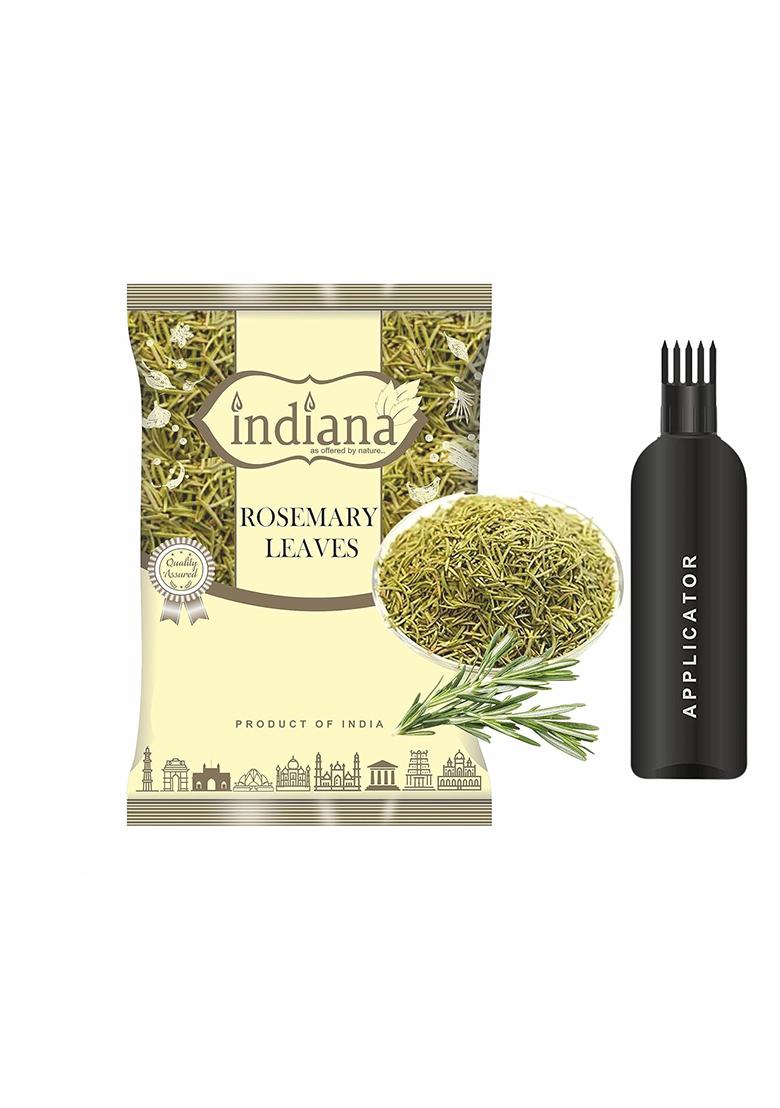 Indiana As Offered By Nature Rosemary Dried Leaves With Applicator For Hair Growth | Herb Tea Organic Natural 50Gm
