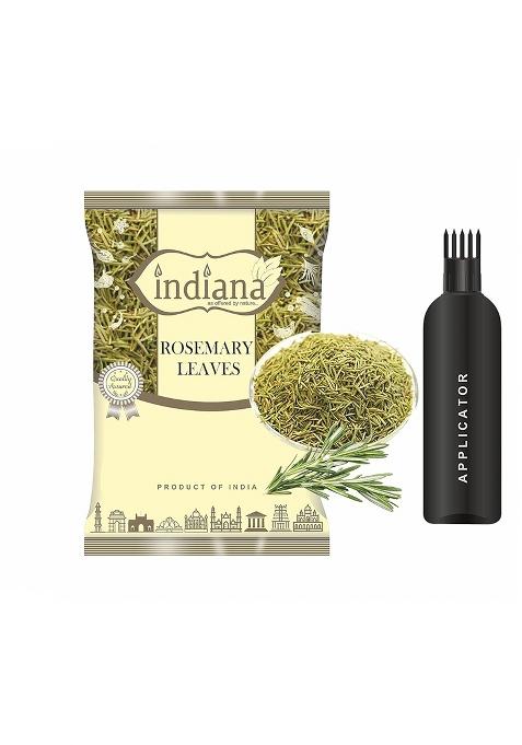 Indiana As Offered By Nature Rosemary Dried Leaves With Applicator For Hair Growth | Herb Tea Organic Natural 50Gm