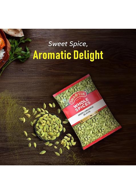 Swastik Green Cardmom | Rich In Flavour No Added Colours Natural And Authentic (50 Gram)